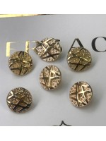 ✨ Premium Gold Dokulu Düğme | Signature Seri 18 MM 6 ADET