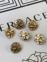 ✨ Premium Gold Dokulu Düğme | Signature Seri 18 MM 6 ADET