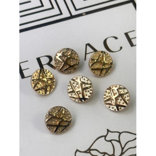 ✨ Premium Gold Dokulu Düğme | Signature Seri 18 MM 6 ADET