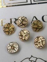 ✨ Premium Gold Dokulu Düğme | Signature Seri 18 MM 6 ADET