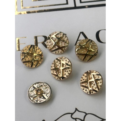 ✨ Premium Gold Dokulu Düğme | Signature Seri 18 MM 6 ADET