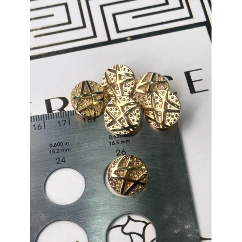 ✨ Premium Gold Dokulu Düğme | Signature Seri 18 MM 6 ADET