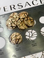 ✨ Premium Gold Dokulu Düğme | Signature Seri 22 MM 6 ADET