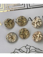 ✨ Premium Gold Dokulu Düğme | Signature Seri 22 MM 6 ADET