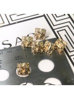 ✨ Premium Gold Dokulu Kare Düğme | Artisanal Couture Seri 15 MM 6 ADET