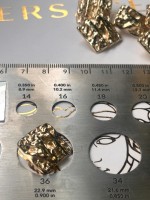 ✨ Premium Gold Dokulu Kare Düğme | Artisanal Couture Seri 23 MM 6 ADET