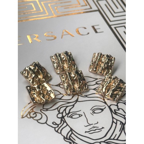 ✨ Premium Gold Dokulu Kare Düğme | Artisanal Couture Seri 23 MM 6 ADET