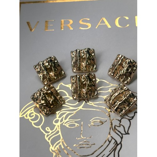 ✨ Premium Gold Dokulu Kare Düğme | Artisanal Couture Seri 23 MM 6 ADET