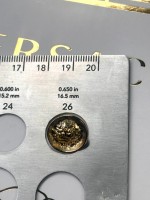 ✨ Premium Gold Dokulu Yuvarlak Düğme | Artisanal Couture Seri 19 MM 6 ADET