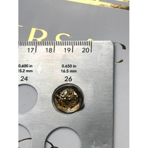 ✨ Premium Gold Dokulu Yuvarlak Düğme | Artisanal Couture Seri 19 MM 6 ADET