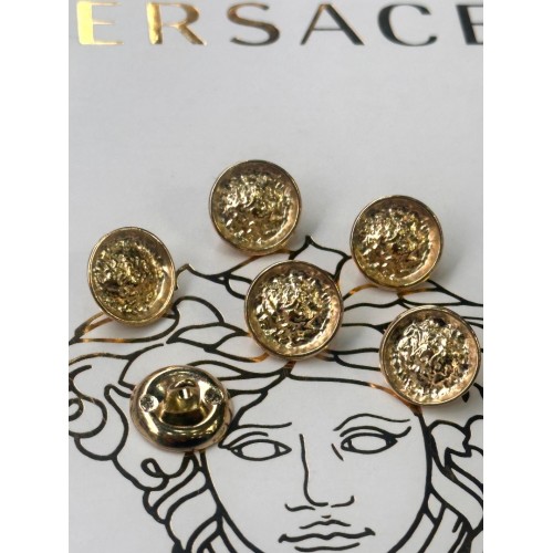 ✨ Premium Gold Dokulu Yuvarlak Düğme | Artisanal Couture Seri 19 MM 6 ADET