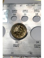 ✨ Premium Gold Dokulu Yuvarlak Düğme | Artisanal Couture Seri 23 MM 6 ADET