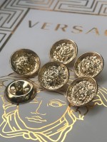 ✨ Premium Gold Dokulu Yuvarlak Düğme | Artisanal Couture Seri 23 MM 6 ADET