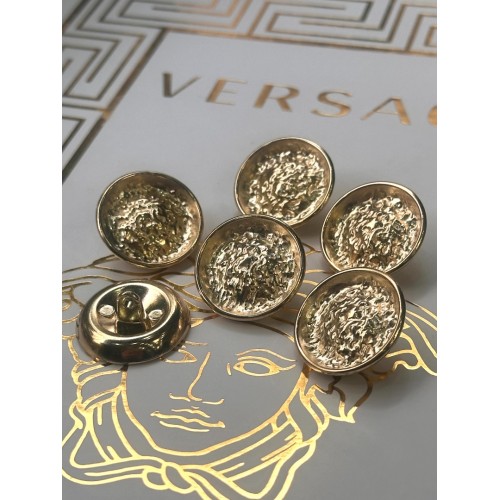 ✨ Premium Gold Dokulu Yuvarlak Düğme | Artisanal Couture Seri 23 MM 6 ADET