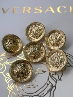 ✨ Premium Gold Dokulu Yuvarlak Düğme | Artisanal Couture Seri 23 MM 6 ADET