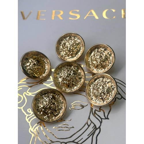 ✨ Premium Gold Dokulu Yuvarlak Düğme | Artisanal Couture Seri 23 MM 6 ADET