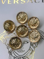 ✨ Premium Gold Dokulu Yuvarlak Düğme | Artisanal Couture Seri 23 MM 6 ADET