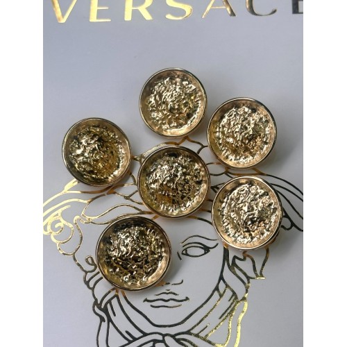 ✨ Premium Gold Dokulu Yuvarlak Düğme | Artisanal Couture Seri 23 MM 6 ADET