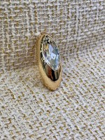 ODDA Tasarım Gold Oval Zemin Damla Kristal Düğme – Özel Seri 1ADET