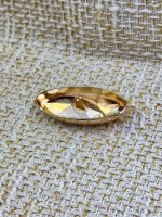 ODDA Tasarım Gold Oval Zemin Damla Kristal Düğme – Özel Seri 1ADET