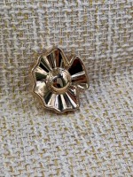 ODDA Tasarım Gold Modern Çiçek Form Düğme – Özel Seri