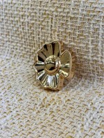 ODDA Tasarım Gold Modern Çiçek Form Düğme – Özel Seri