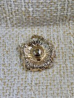 ODDA Tasarım Gold Dokulu Çiçek Form Düğme – Couture Seri