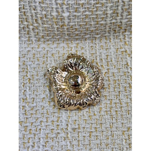 ODDA Tasarım Gold Dokulu Çiçek Form Düğme – Couture Seri