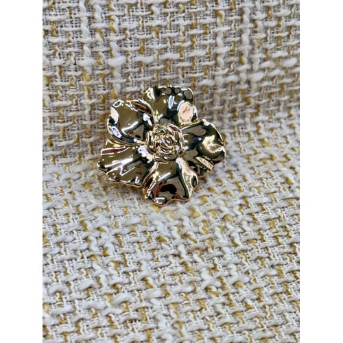 ODDA Tasarım Gold Gül Detaylı Çiçek Düğme – Premium Seri