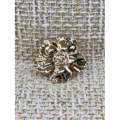 ODDA Tasarım Gold Gül Detaylı Çiçek Düğme – Premium Seri