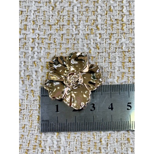 ODDA Tasarım Gold Gül Detaylı Çiçek Düğme – Premium Seri