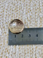 ODDA Tasarım Gold Dokulu İnci Detaylı Düğme – Elegant Seri (6’lı Set)