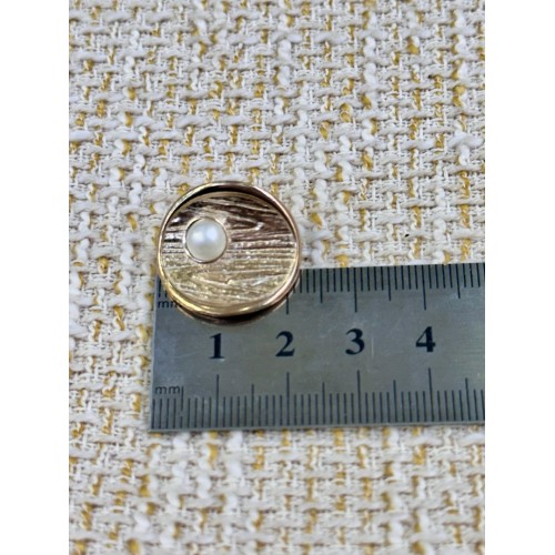 ODDA Tasarım Gold Dokulu İnci Detaylı Düğme – Elegant Seri (6’lı Set)