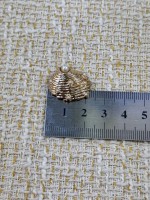 İnci Detaylı Gold Kabuk Tasarım Metal Düğme – 6 Adet (22 mm)