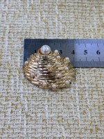 Luxury Pearl Shell Gold Metal Düğme – İnci Detaylı Tasarım 1 ADET