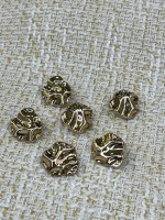 ✨ 18 mm Gold Organik Form Düğme – Modern & Sanatsal Tasarım