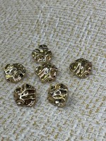 ✨ 18 mm Gold Organik Form Düğme – Modern & Sanatsal Tasarım