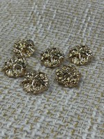 ✨18 mm  Gold Kabartmalı Vintage Düğme – Klasik & Gösterişli Tasarım