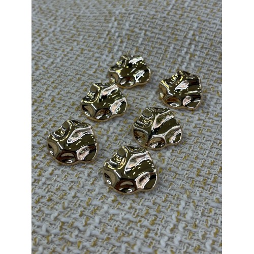 ✨ 23 mm Gold Organik Form Düğme – Modern & Sanatsal Tasarım