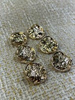 ✨23mm  Gold Dokulu Organik Düğme – Modern & Sanatsal Tasarım