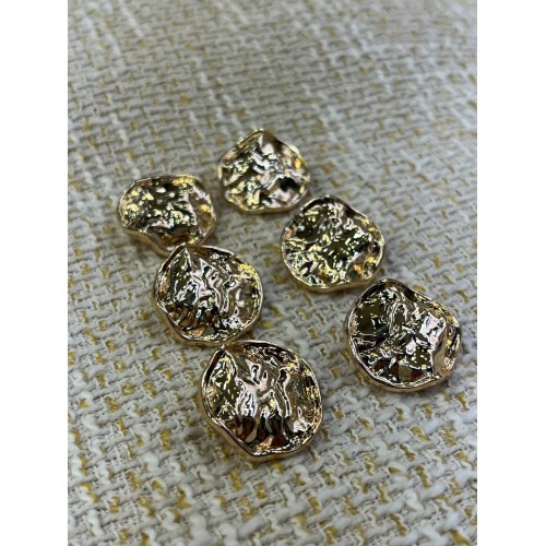 ✨23mm  Gold Dokulu Organik Düğme – Modern & Sanatsal Tasarım