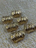 ✨23 mm 6’lı Gold Bombeli Dokulu Düğme Seti – Modern & Şık Tasarım