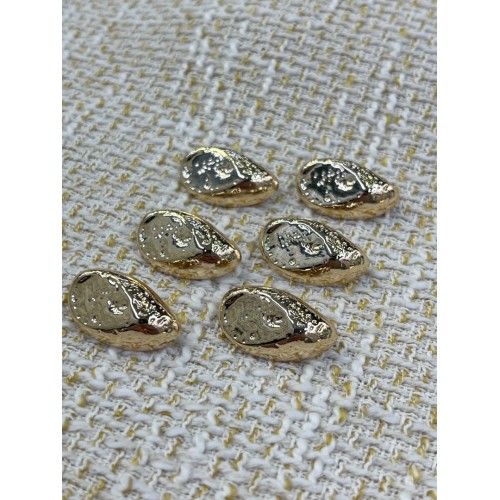 ✨ 23 mm Gold Dokulu Oval Düğme – Modern & Minimal Şıklık