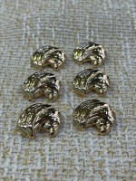 ✨ 23 Gold Yaprak Form Düğme – Vintage & Zarif Tasarım