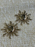 ✨ 2’li Gold Güneş Form Düğme Seti – Işıltılı & Özgün Tasarım