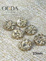 ✨ 6’lı 23 mm Gold Dokulu Metal Düğme Seti – Modern & Güçlü