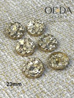 ✨ 6’lı 23 mm Gold Dokulu Metal Düğme Seti – Modern & Güçlü