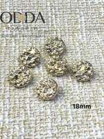 6’lı 18 mm Gold Dokulu Metal Düğme Seti – Modern & Güçlü