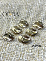 ✨ 6’lı 23 mm Gold Organik Form Metal Düğme Seti – Modern & Minimal