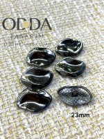 ✨ 6’lı 23 mm Füme Organik Form Metal Düğme Seti – Modern & Şık